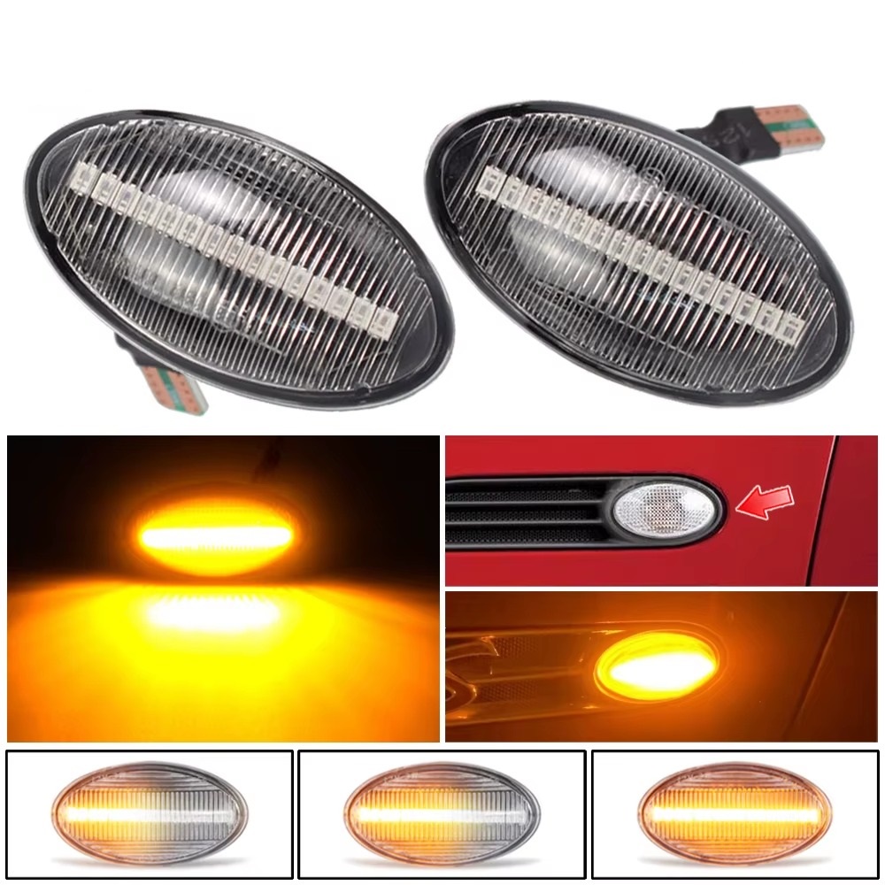 Luz Led Intermitentes Mini Cooper R50 R52 R53 2002-2008 T10 Negro Naranja - Image 2