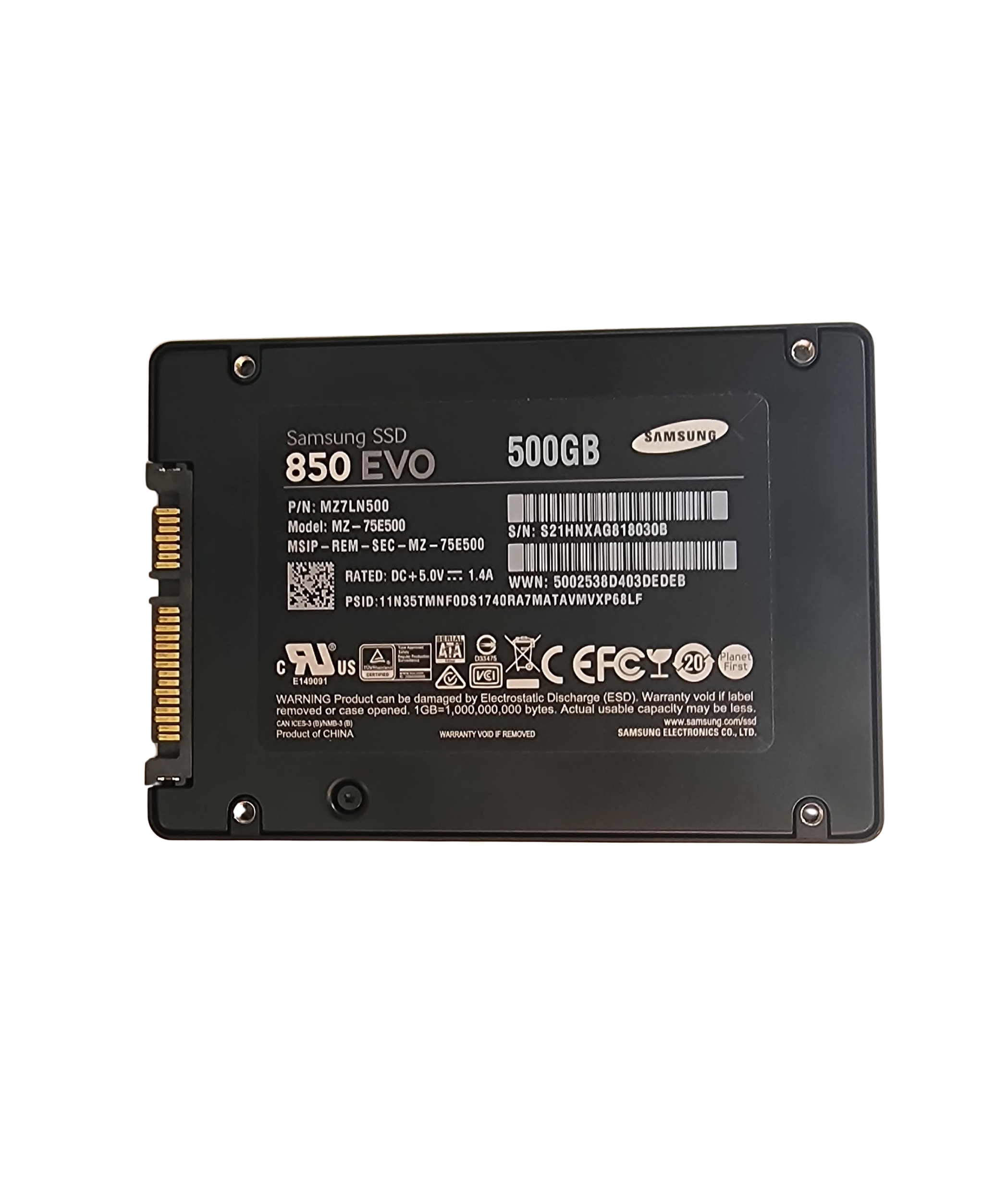 Disco Interno Samsung 850 Evo Modelo Mz-75e500 Sata 500gb (Usado) - Image 3